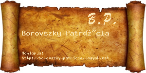 Borovszky Patrícia névjegykártya